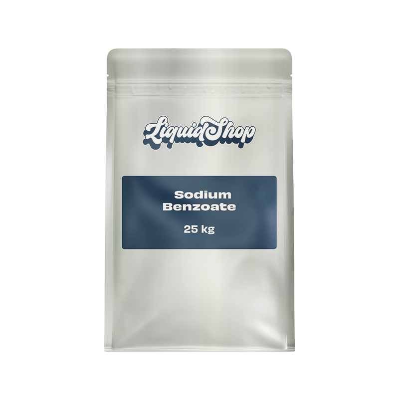 Sodium Benzoate bulk food-grade preservative powder bag — LiquidShop Canada