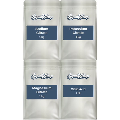 Electrolyte citrates kit — sodium citrate, potassium citrate, magnesium citrate and citric acid, 1 kg pouches