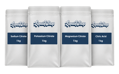 Electrolyte citrates kit — sodium citrate, potassium citrate, magnesium citrate and citric acid, 1 kg pouches