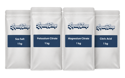 Sea salt electrolyte kit — sea salt, potassium citrate, magnesium citrate and citric acid, 1 kg pouches